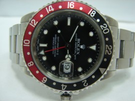 流當品拍賣 原裝 勞力士 16710 GMT 二地時間 紅黑 男錶