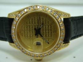 流當品拍賣 Jacouedo 999.9 金面盤 鑽圈 包金 女錶