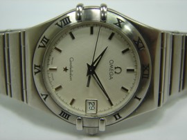 流當品拍賣 原裝 Omega 歐米茄 星座 不鏽鋼 石英 男錶