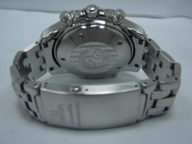 流當品拍賣 原裝 OMEGA 大海馬 三眼計時 不鏽鋼 自動 男錶