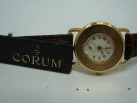 流當品拍賣 原裝 CORUM 崑崙 18K金 石英 女錶
